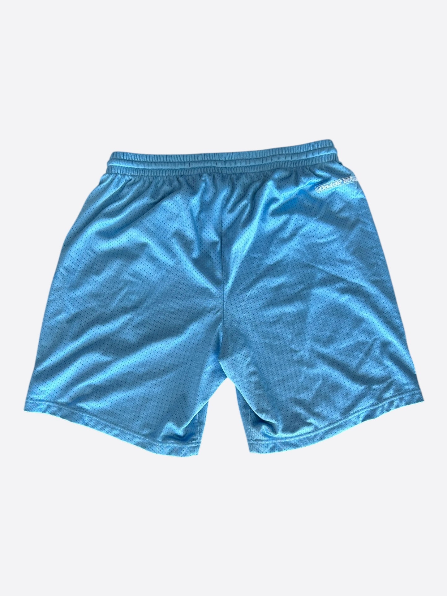 Chrome Hearts Blue & White Logo Mesh Shorts