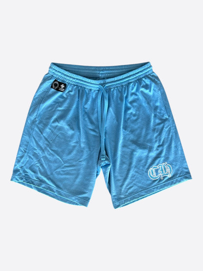 Chrome Hearts Blue & White Logo Mesh Shorts