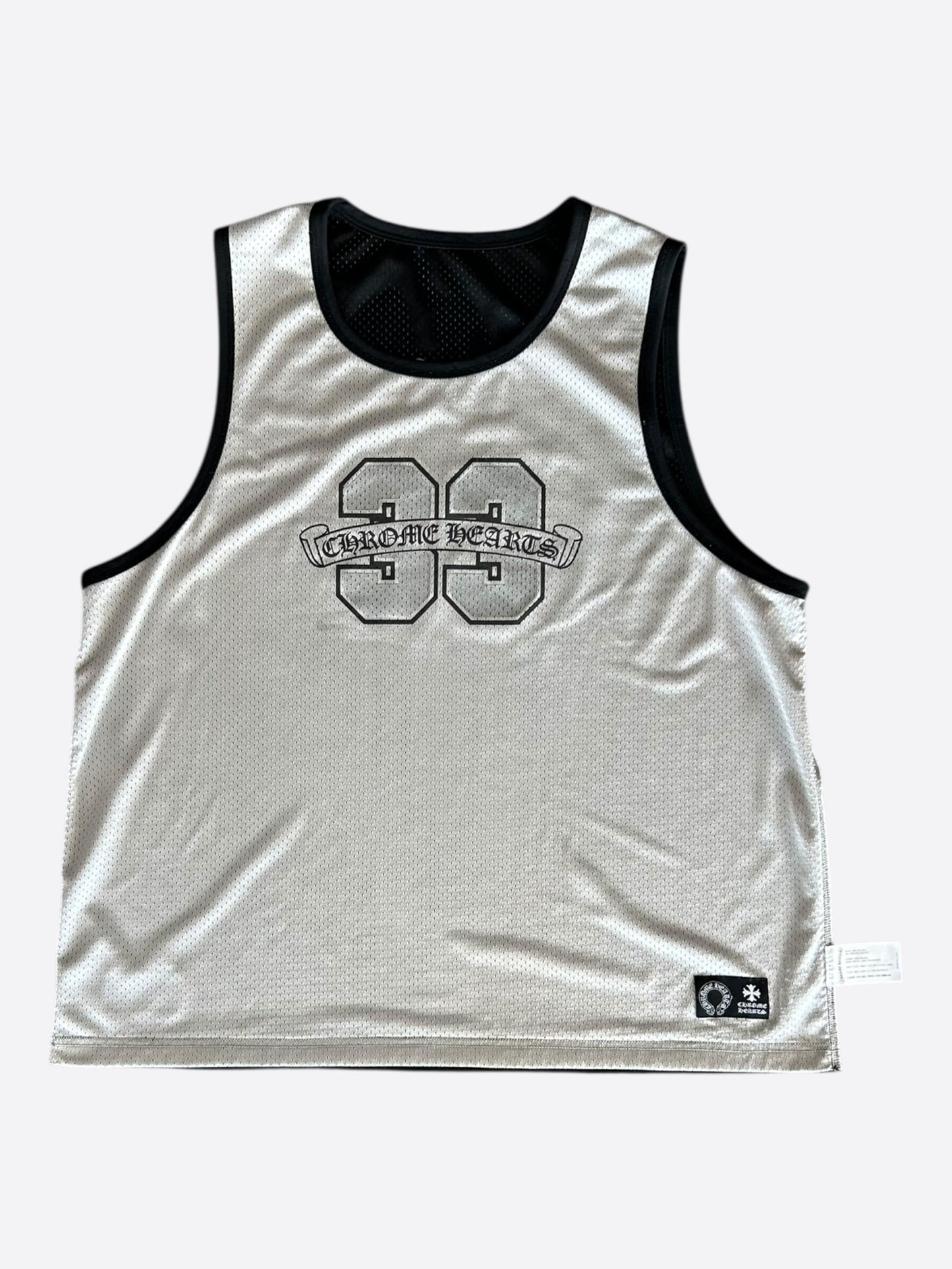 Chrome Hearts Black & White Logo Reversible Mesh Jersey
