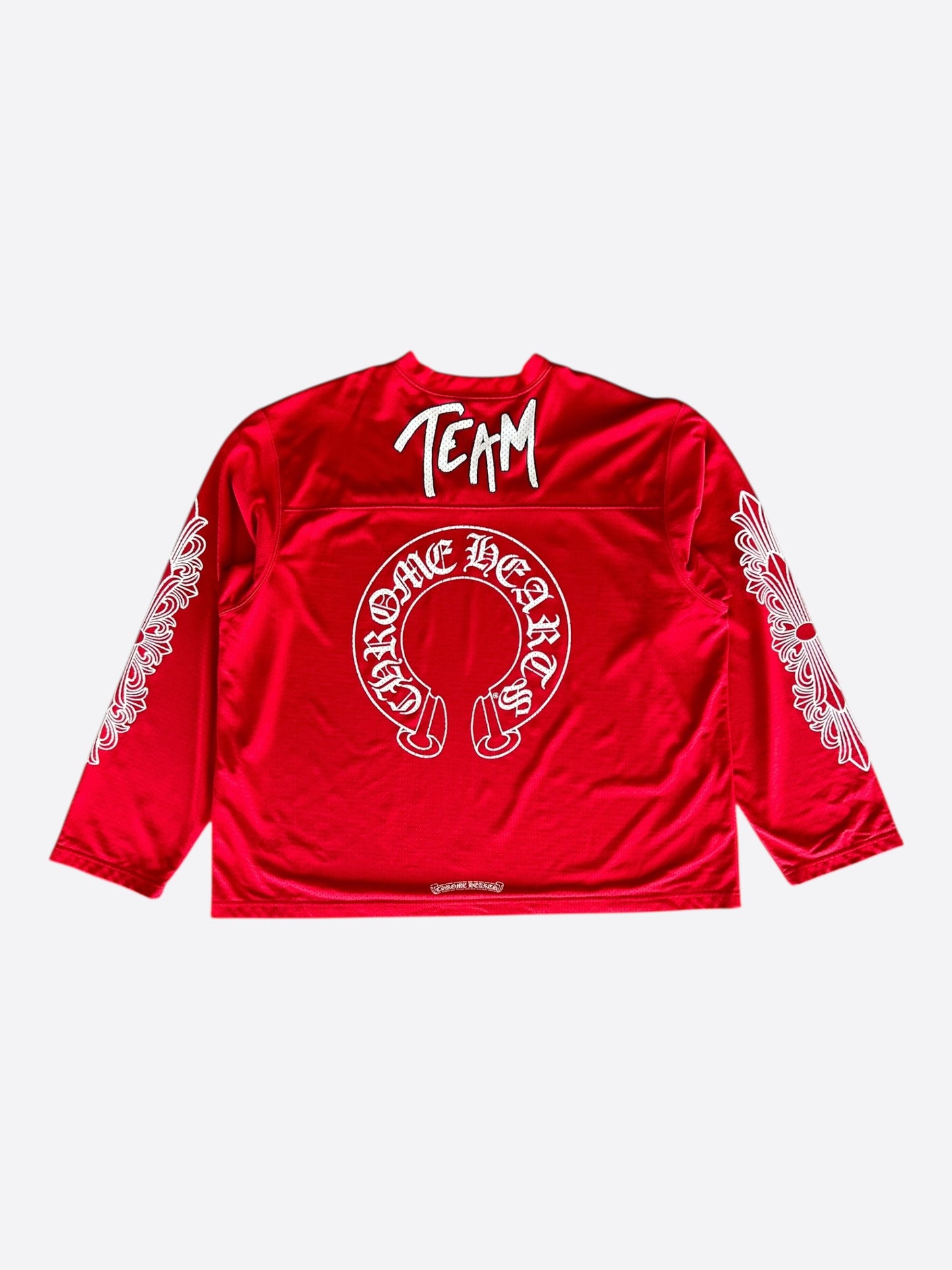 Chrome Hearts Matty Boy Red Form Mesh Jersey Longsleeve T-Shirt