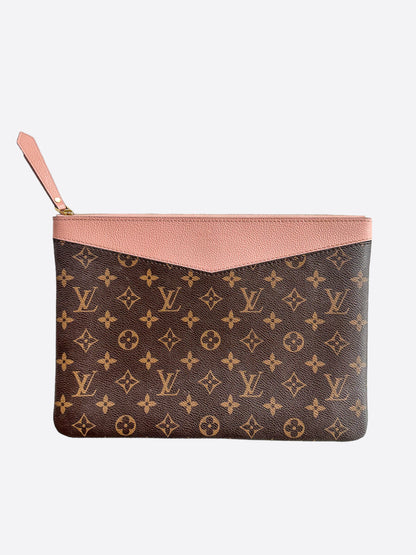 Louis Vuitton Brown & Pink Monogram Daily Pouch