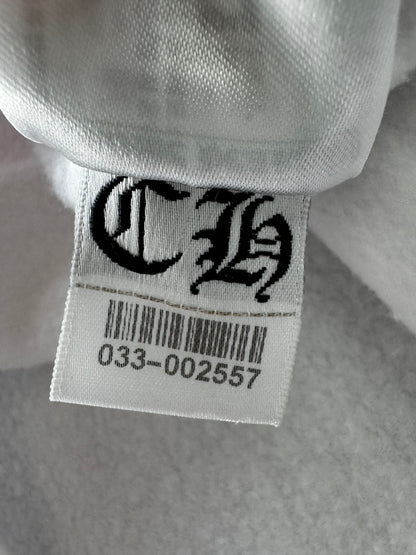 Chrome Hearts White & Red Rolling Stones Scroll Logo Hoodie