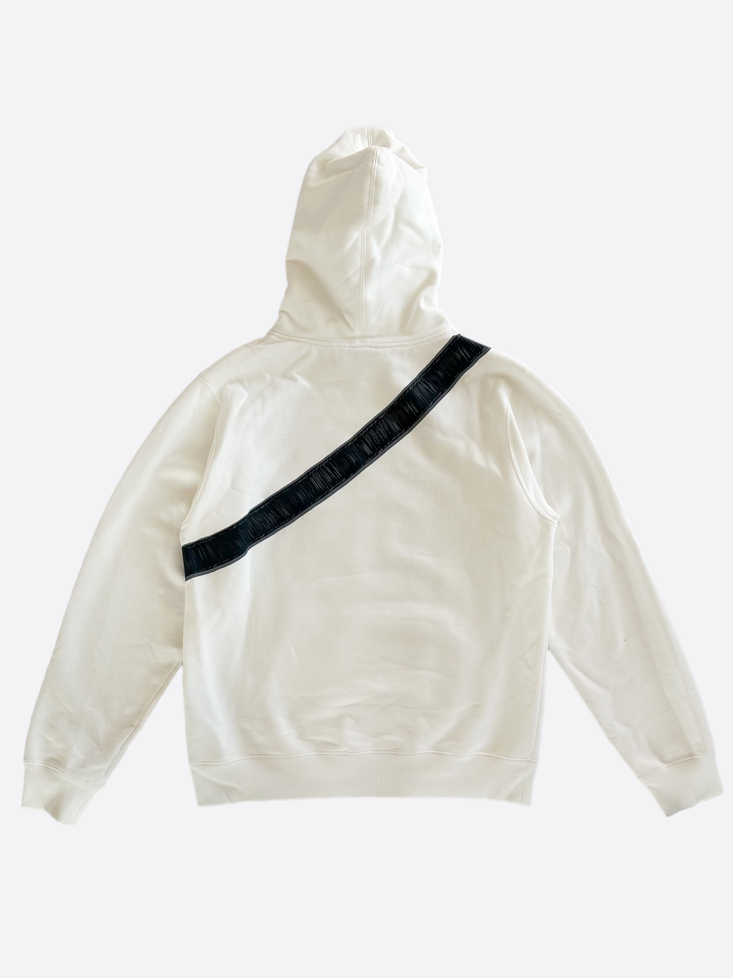 Dior White Oblique Saddle Bag Hoodie