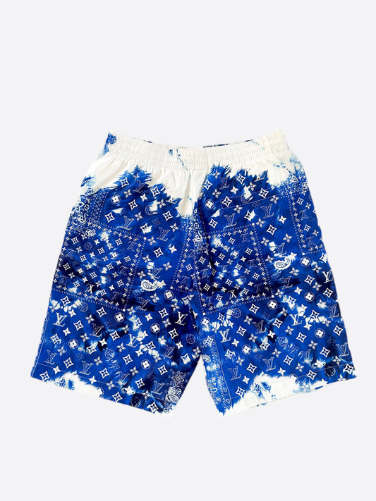 Louis Vuitton Blue Monogram Bandana Swimshorts