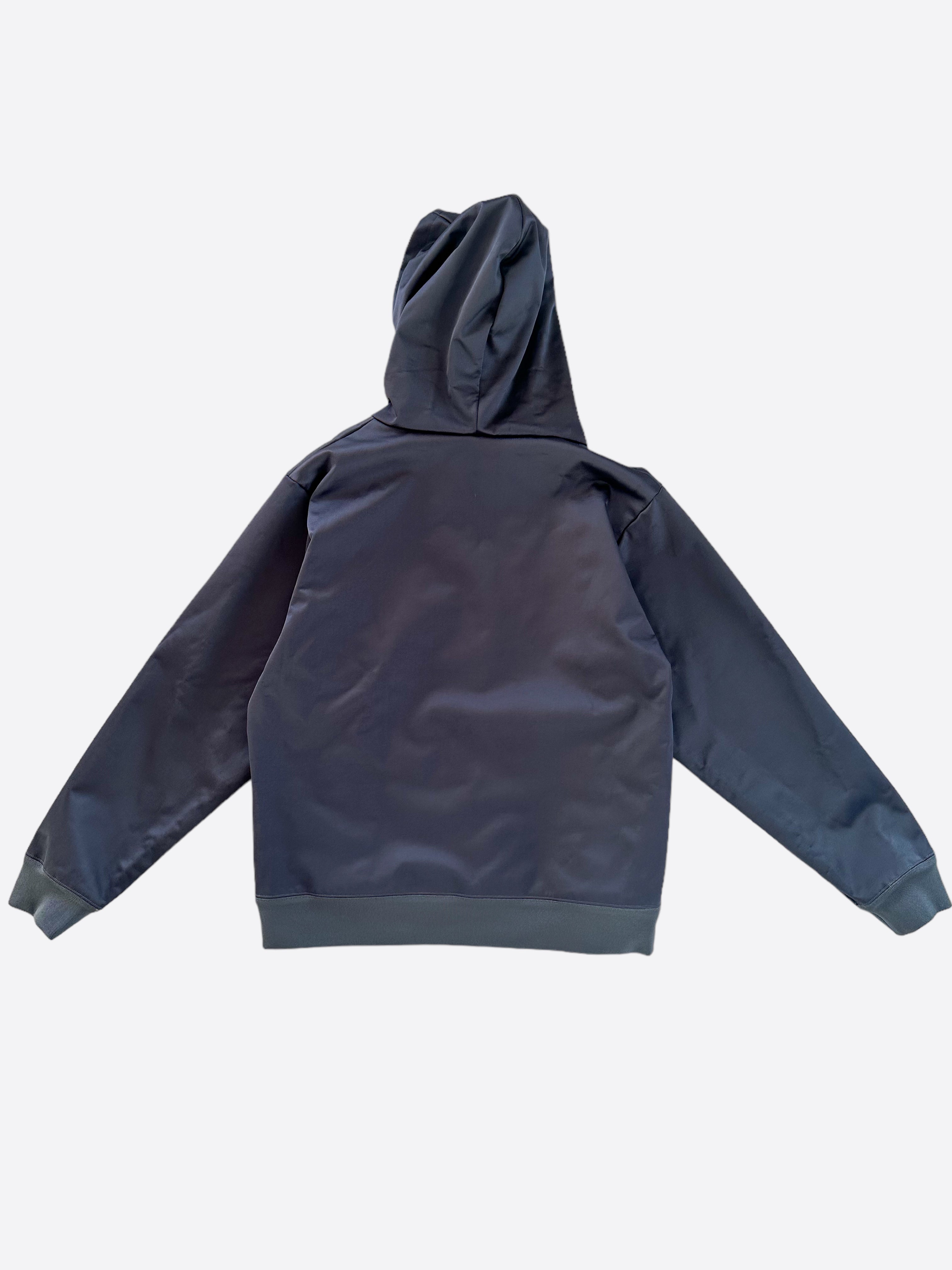 Dior Daniel Arsham Blue Embossed Metallic Logo Hoodie Savonches