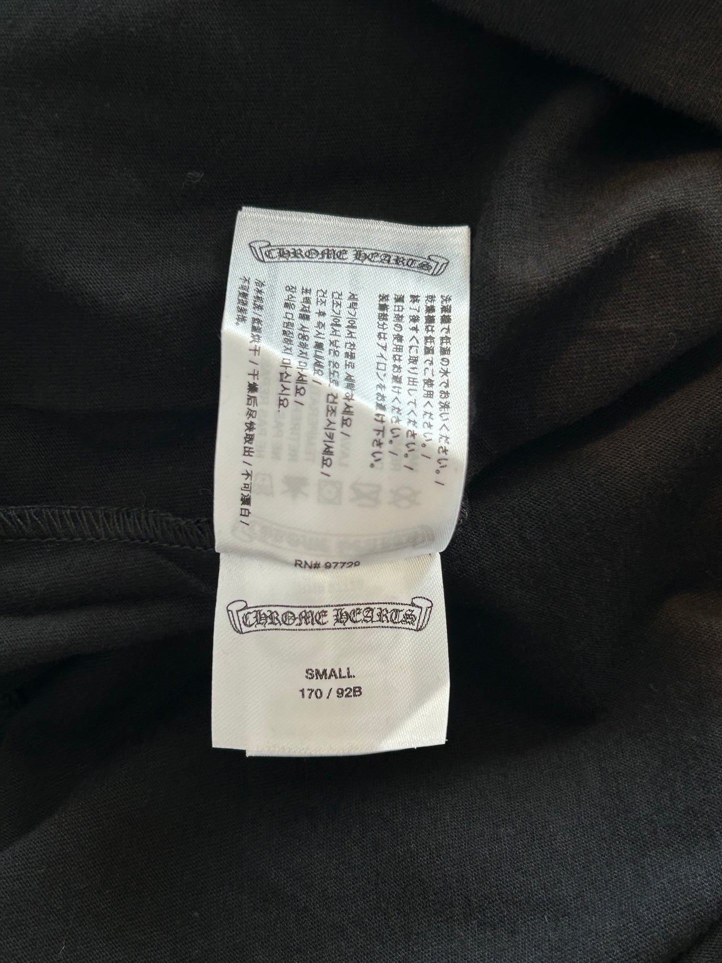 Chrome Hearts Black & Pink Neck Logo Longsleeve T-Shirt