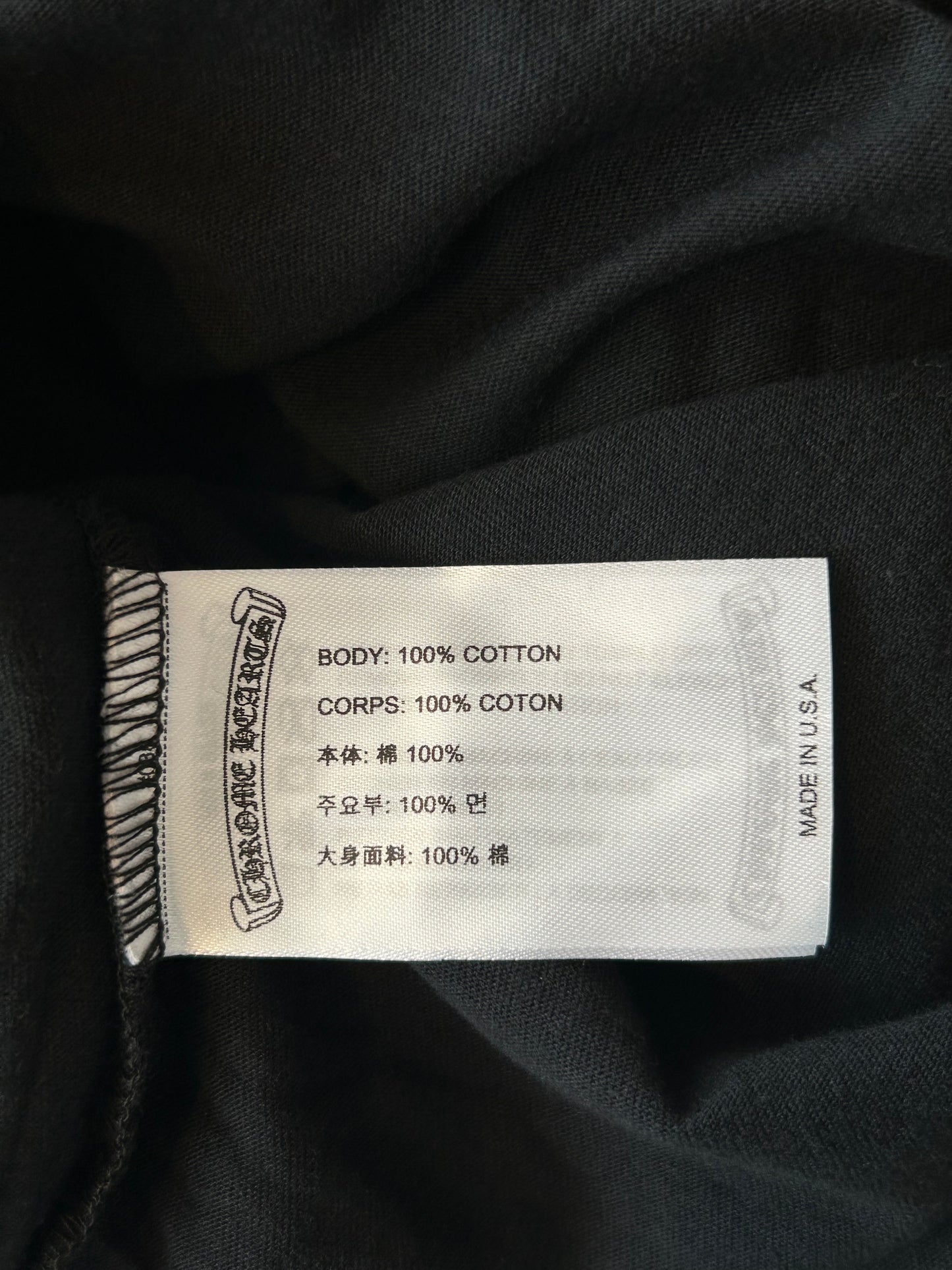 Chrome Hearts Black & Pink Neck Logo Longsleeve T-Shirt