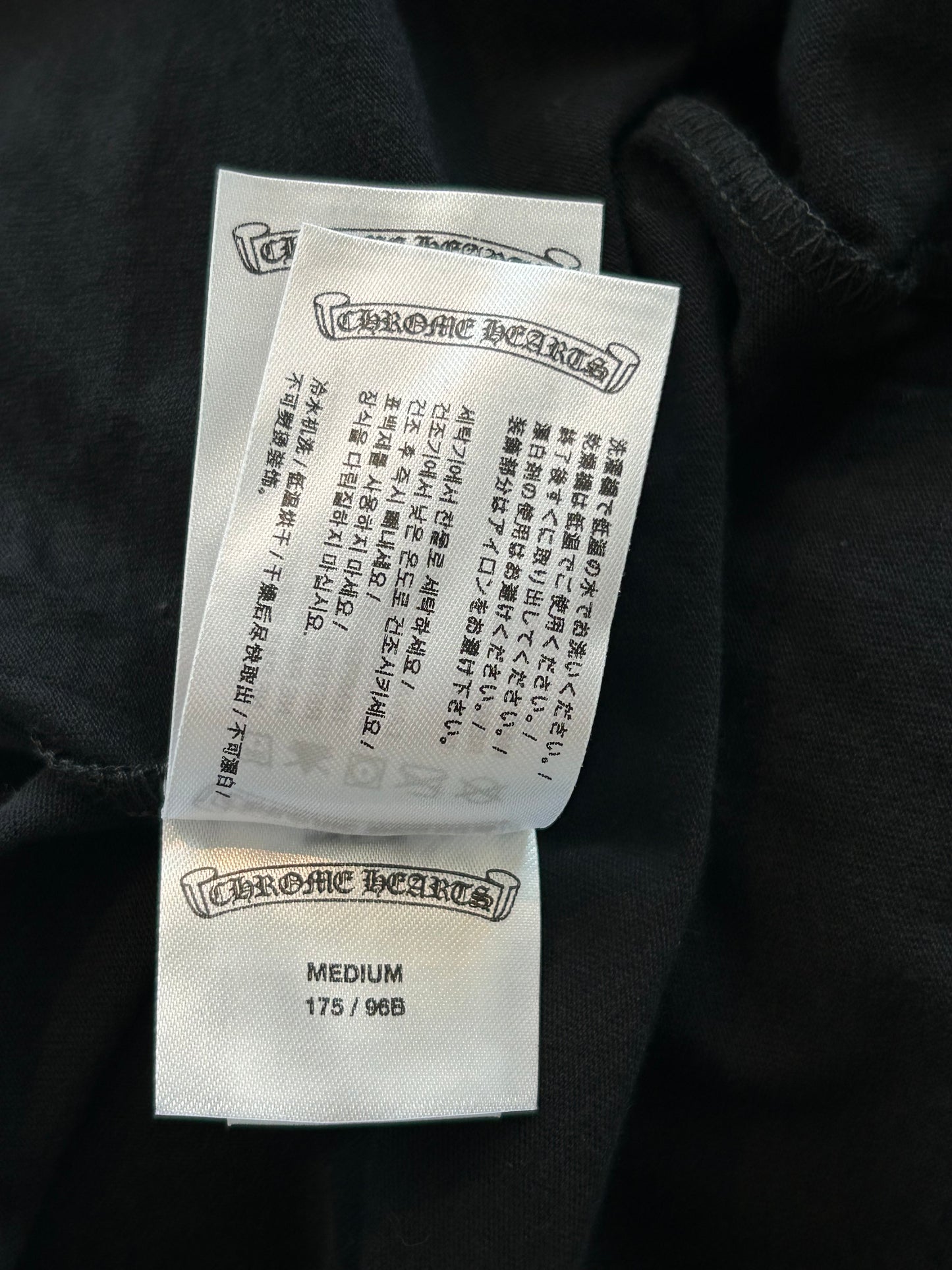 Chrome Hearts Black & Pink Neck Logo Longsleeve T-Shirt