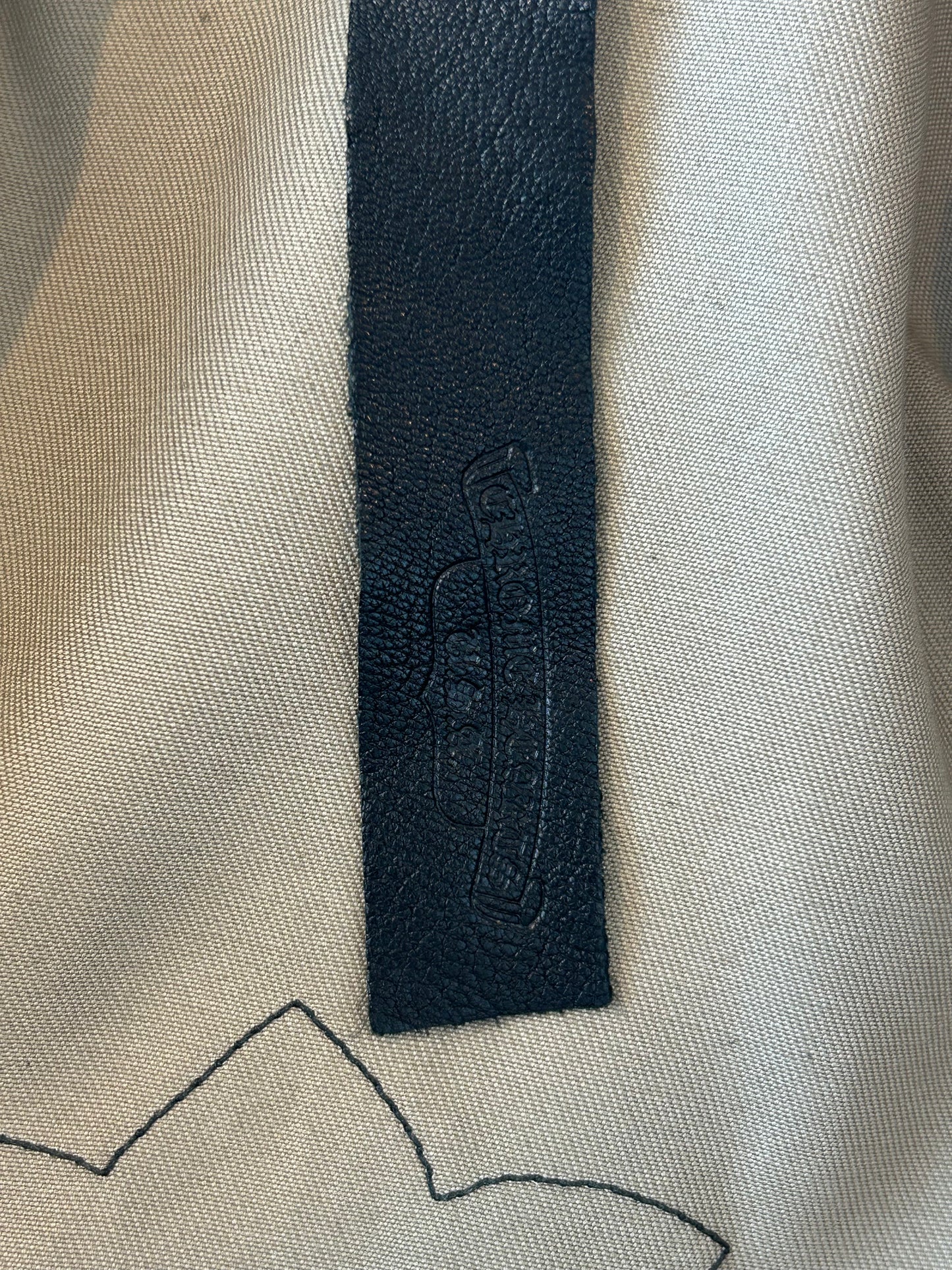 Chrome Hearts Tan & Black Cross Patch Work Dog Jacket