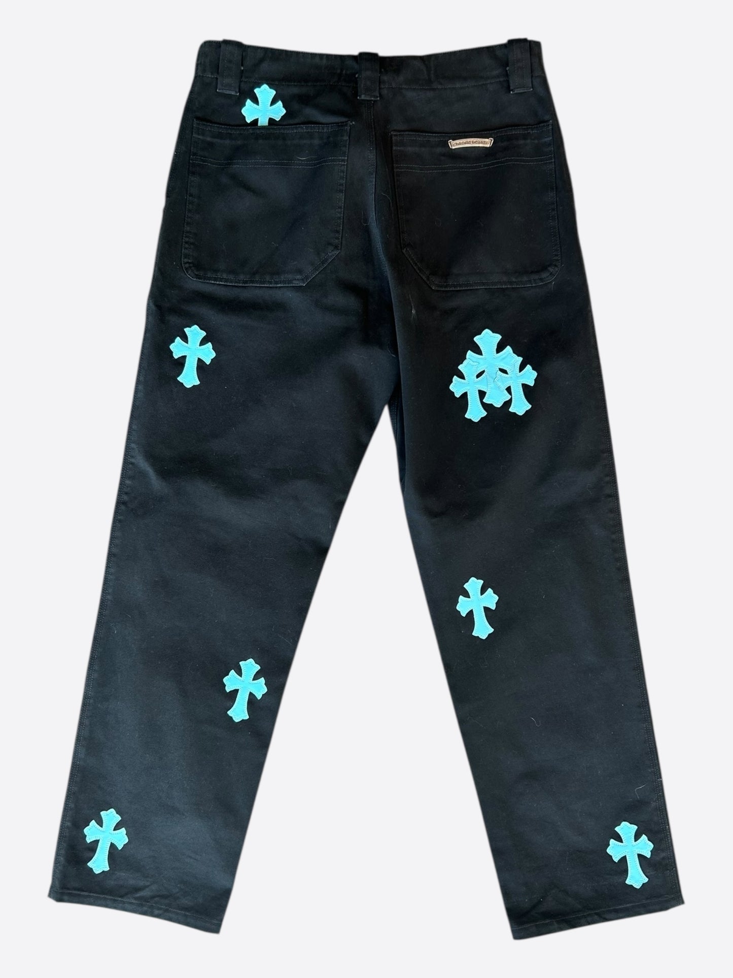 Chrome Hearts Black & Blue Cross Patch Fatigue Pants