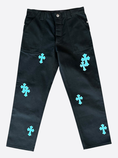 Chrome Hearts Black & Blue Cross Patch Fatigue Pants