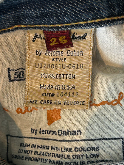 Chrome Hearts Blue & Black Cross Patch Jeans