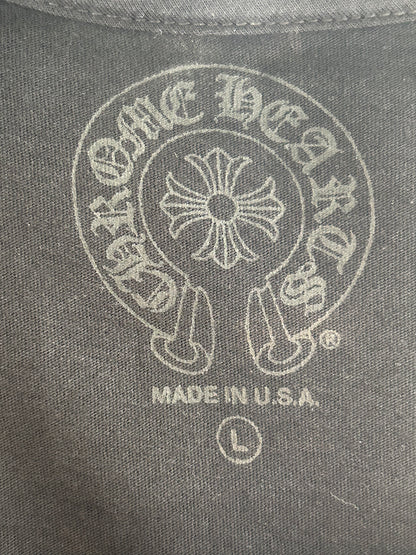 Chrome Hearts Black & Pink Neck Logo Longsleeve T-Shirt