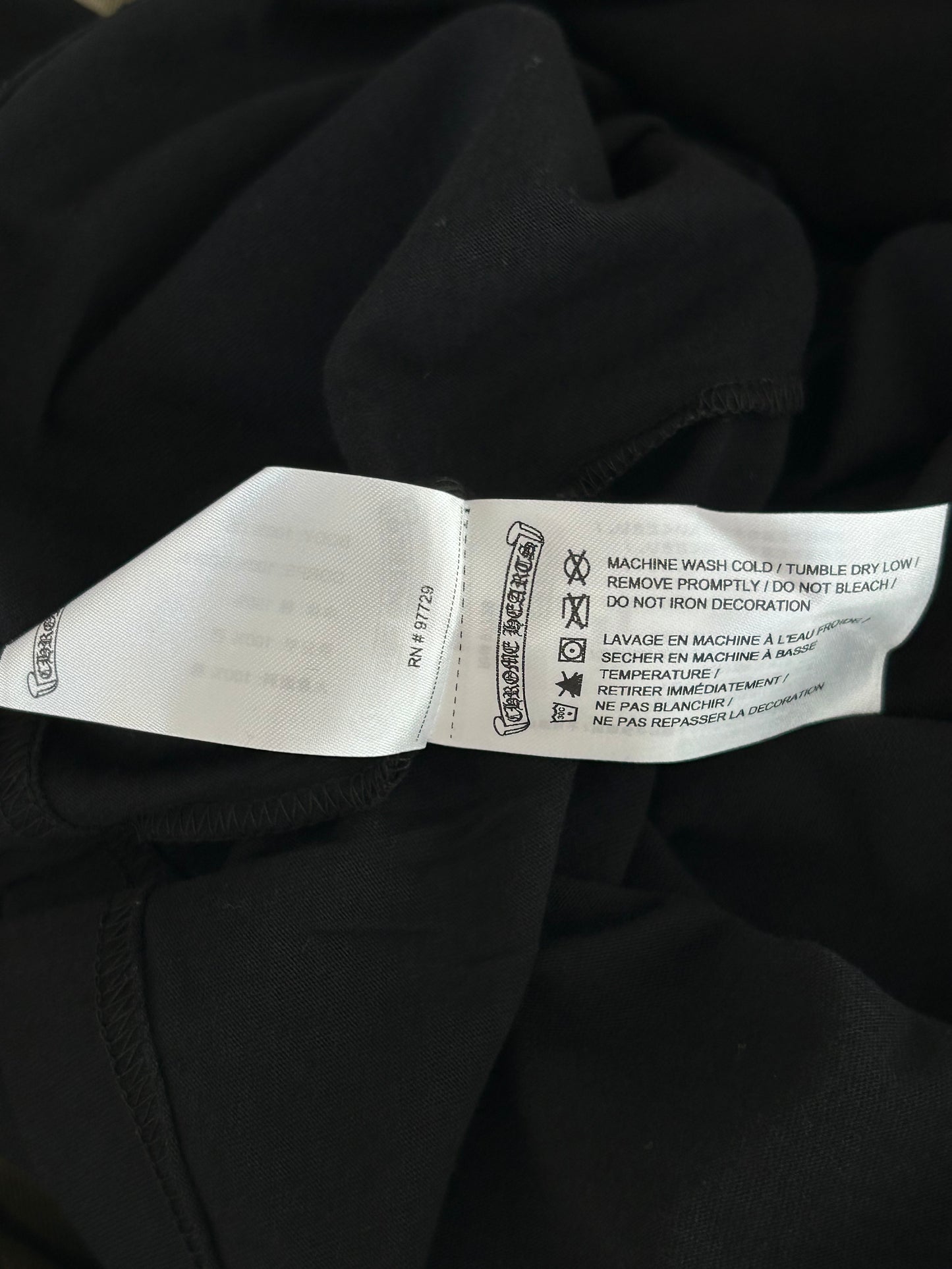 Chrome Hearts Black & Pink Neck Logo Longsleeve T-Shirt