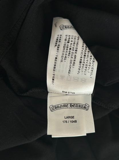 Chrome Hearts Black & Pink Neck Logo Longsleeve T-Shirt