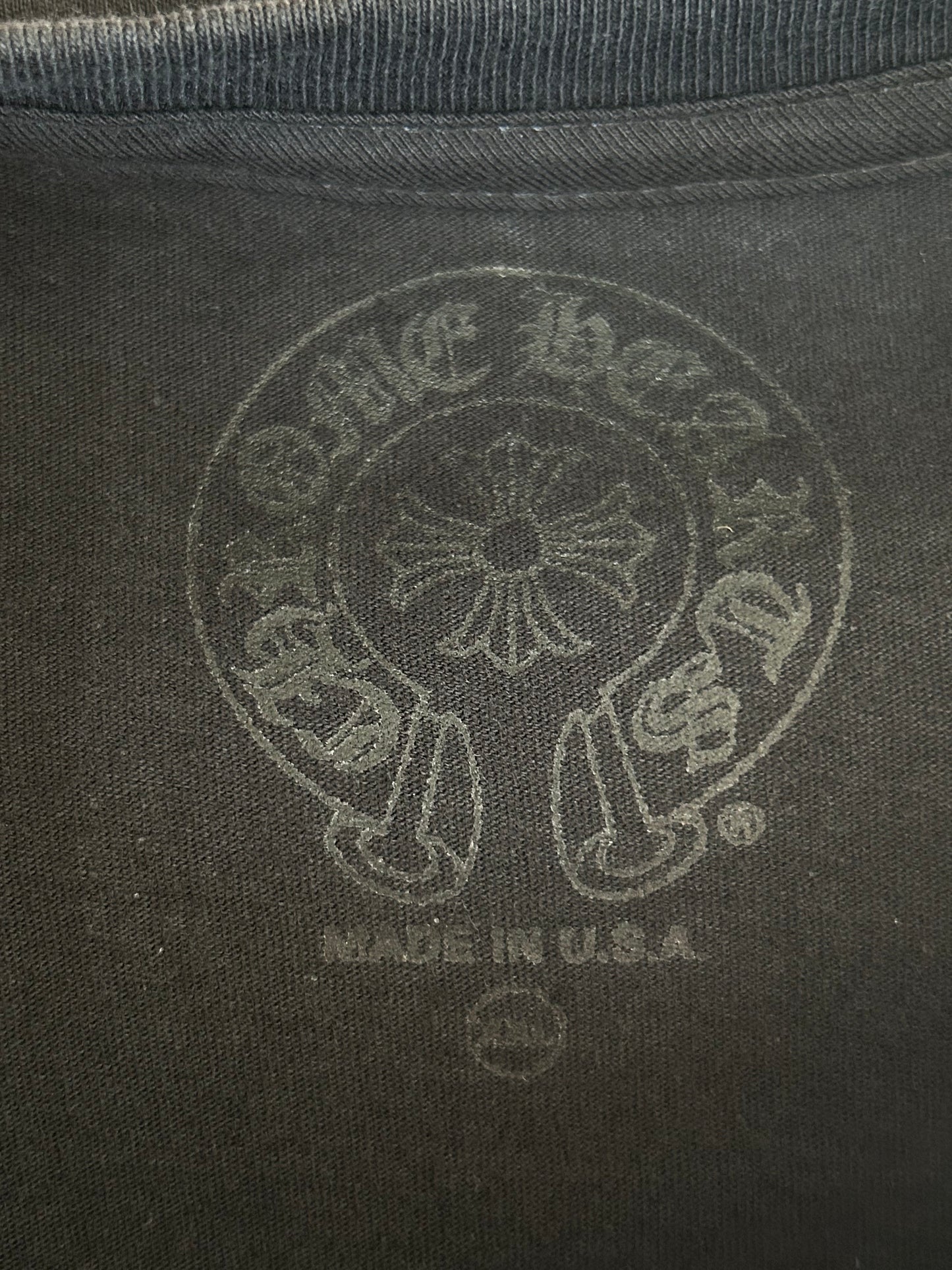 Chrome Hearts Black & Pink Neck Logo Longsleeve T-Shirt