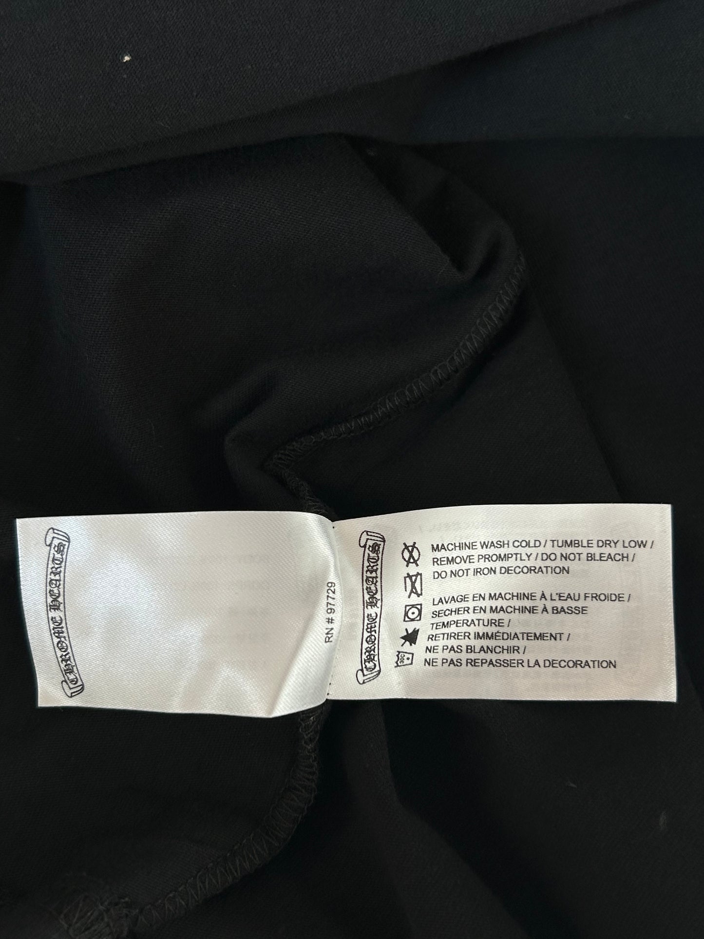 Chrome Hearts Black & Pink Neck Logo Longsleeve T-Shirt