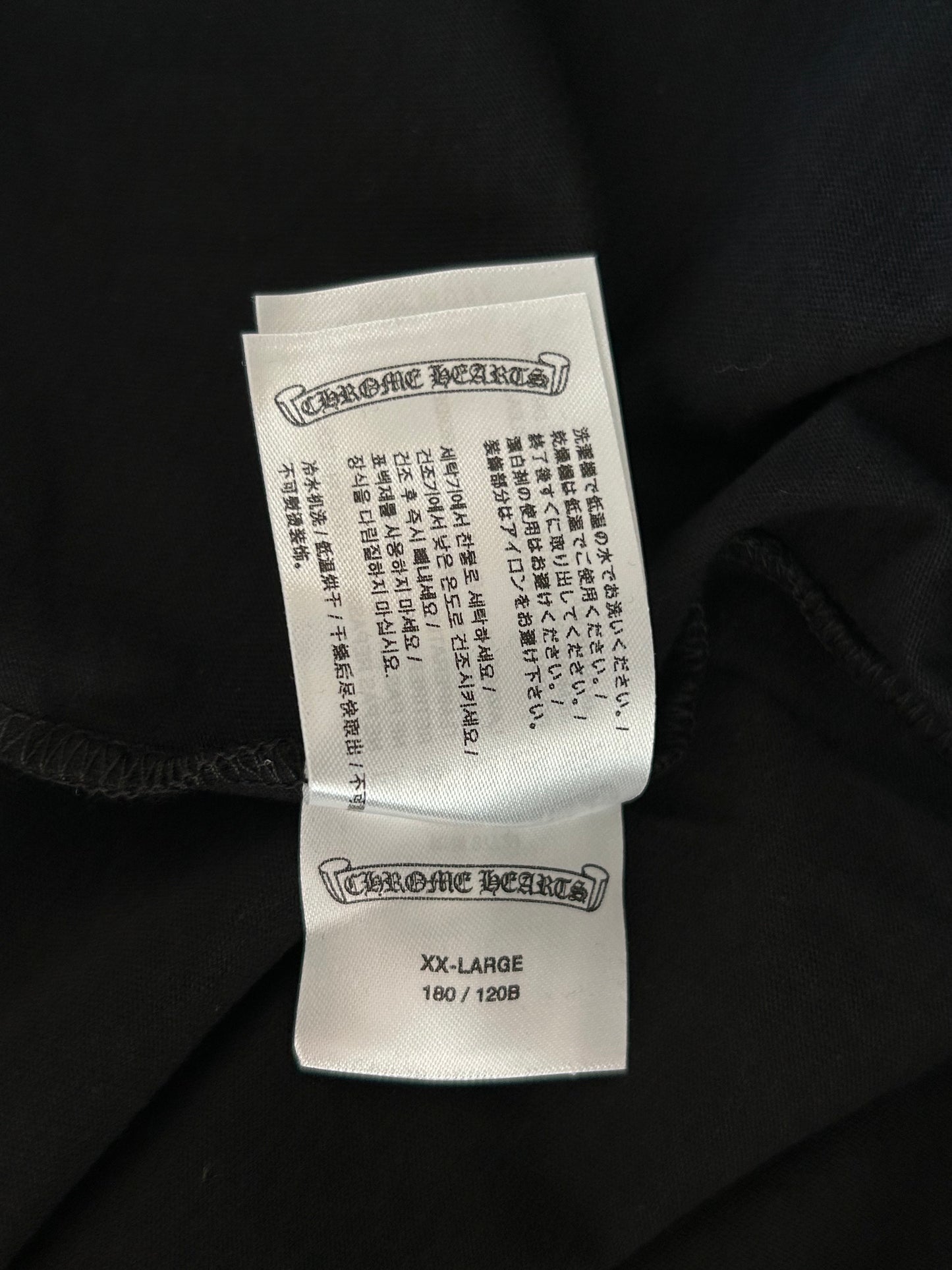 Chrome Hearts Black & Pink Neck Logo Longsleeve T-Shirt