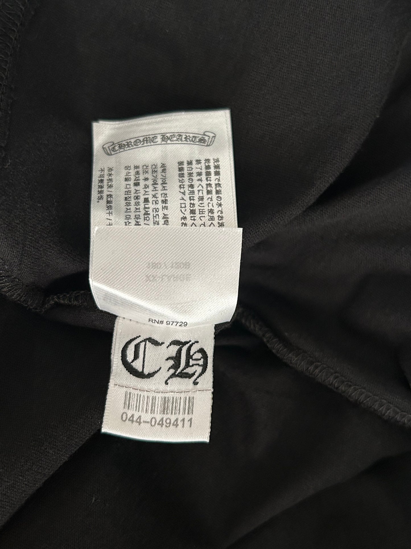 Chrome Hearts Black & Pink Neck Logo Longsleeve T-Shirt