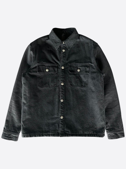 Chrome Hearts Black Herringbone Quilted Jacket