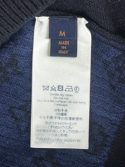 Louis Vuitton Black & Blue Half Monogram Cashmere Sweater