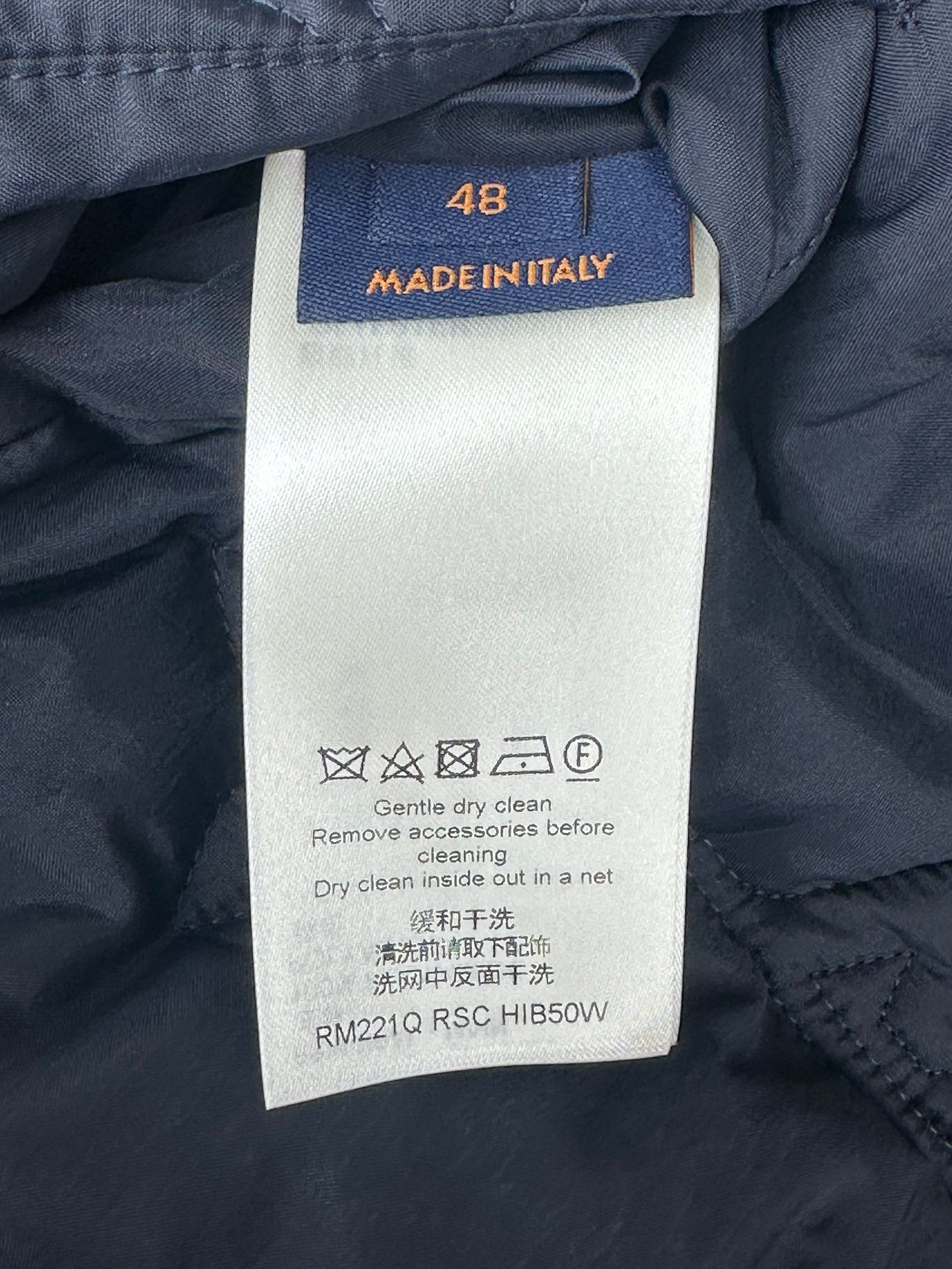 Louis Vuitton Navy Monogram Padded Jacket