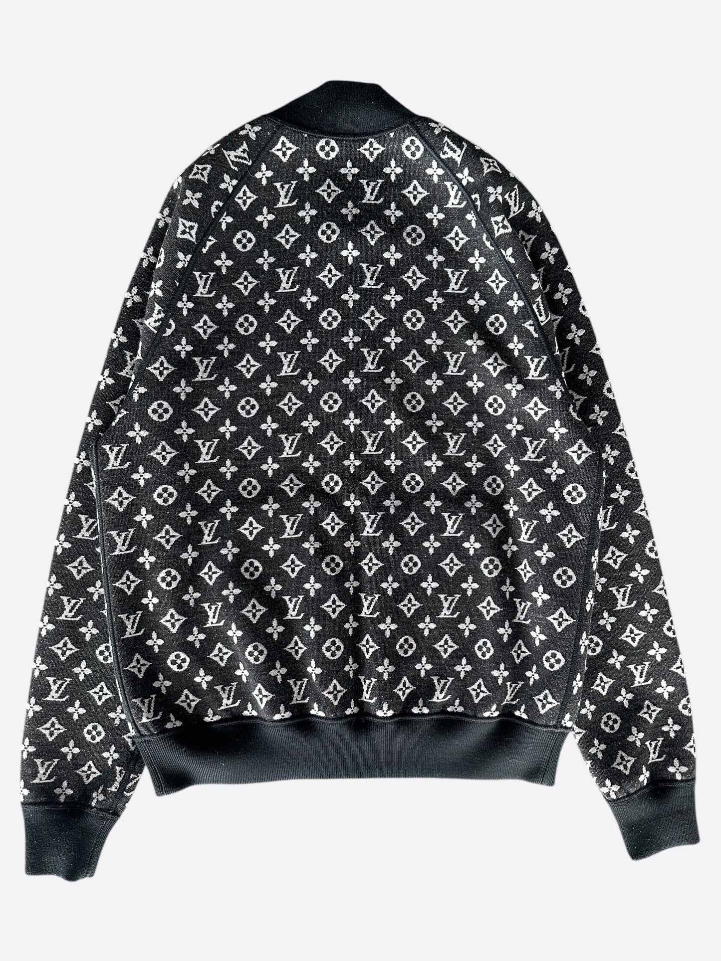 Louis Vuitton Black & White Monogram Reversible Bomber Jacket