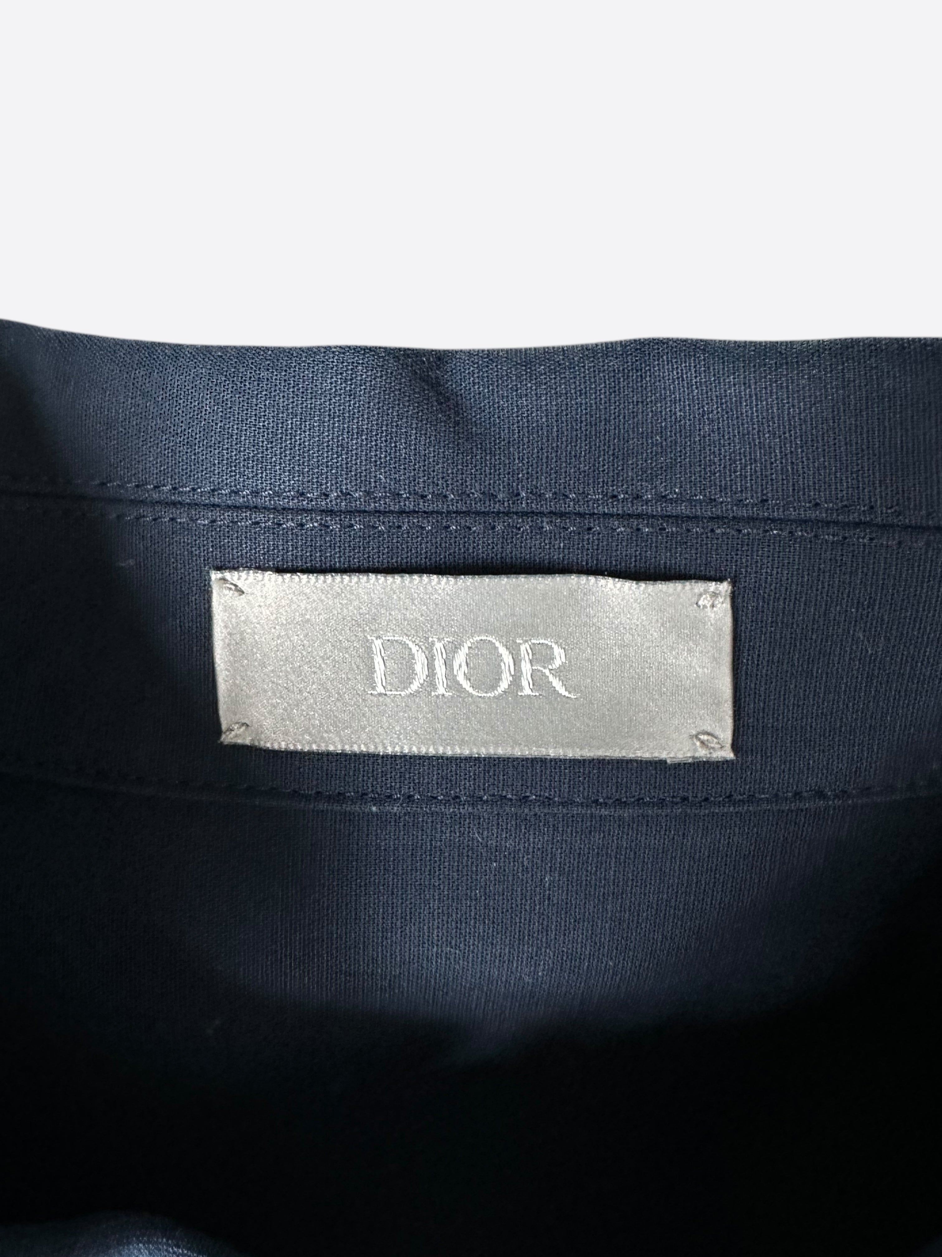 Dior Stussy Navy & Red Logo Zip Up Jacket – Savonches