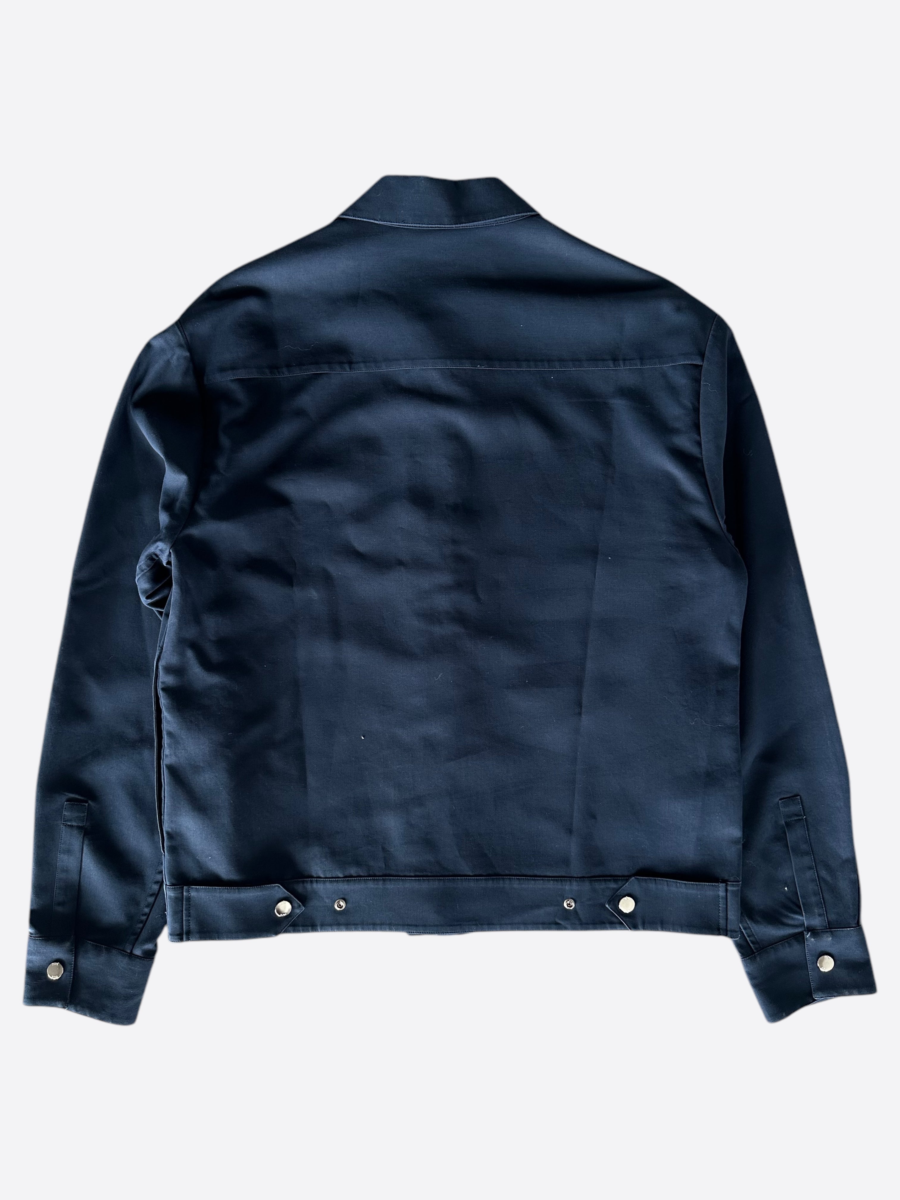 Dior Stussy Navy & Red Logo Zip Up Jacket – Savonches