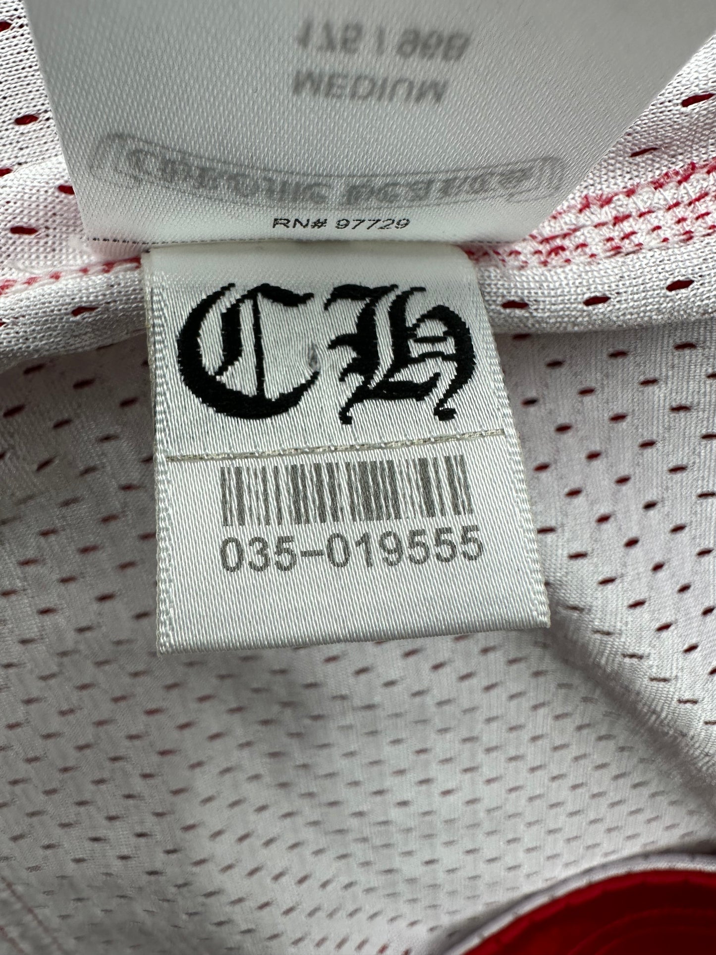 Chrome Hearts Matty Boy Red & White Team Form Reversible Mesh Jersey