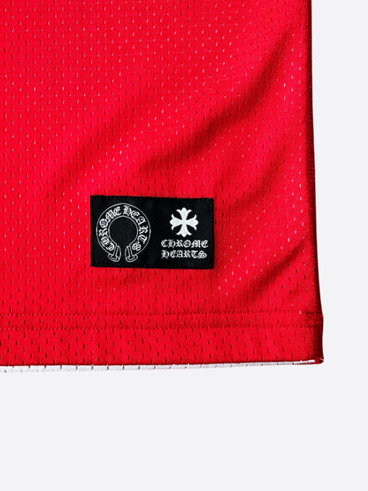 Chrome Hearts Matty Boy Red & White Team Form Reversible Mesh Jersey