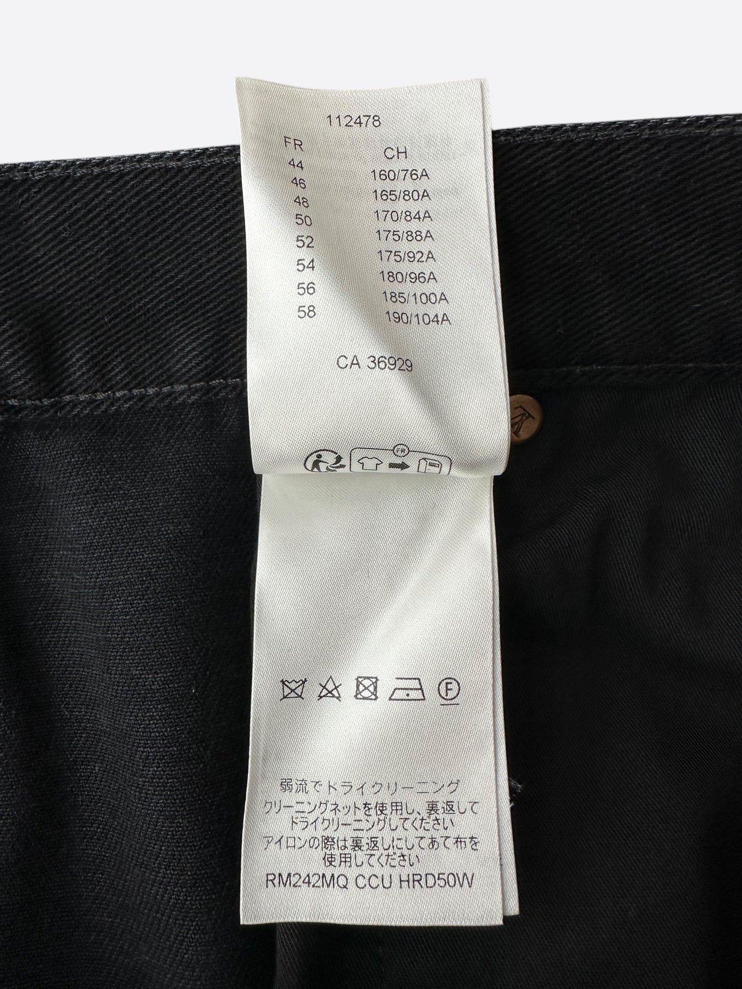 Louis Vuitton Washed Black Monogram Carpenter Shorts