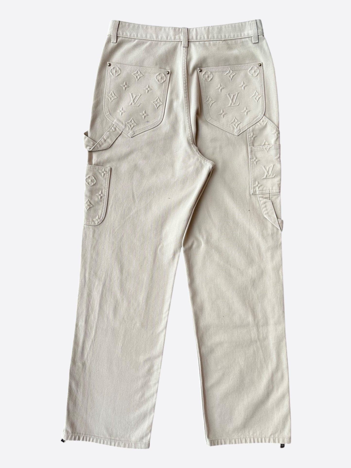 Louis Vuitton Beige Monogram Carpenter Pants