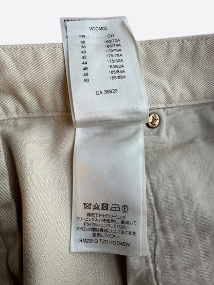 Louis Vuitton Beige Monogram Carpenter Pants