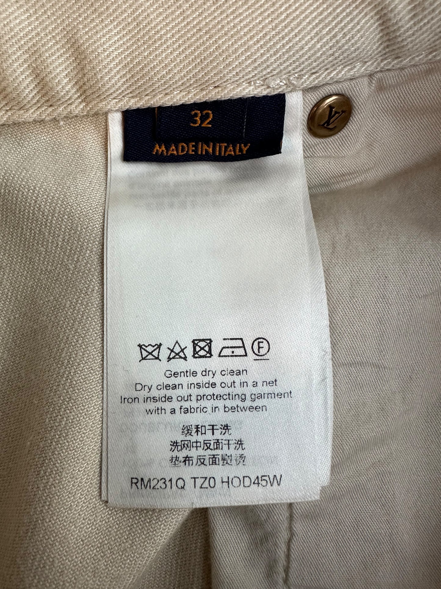 Louis Vuitton Beige Monogram Carpenter Pants