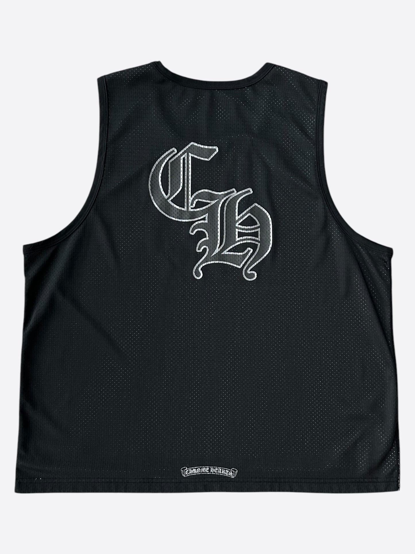 Chrome Hearts Grey & White Logo Reversible Mesh Jersey