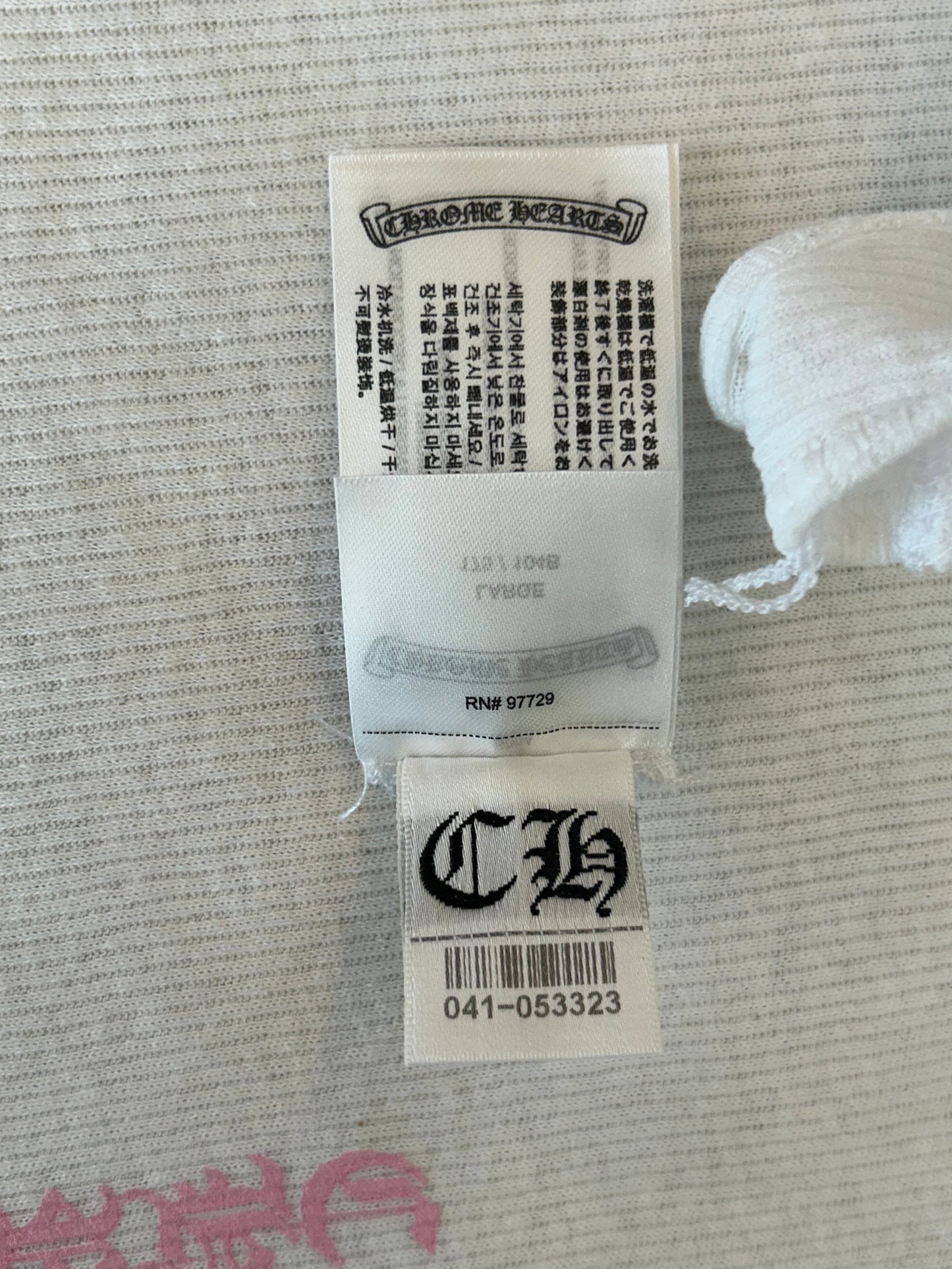 Chrome Hearts White & Pink T-Bar Logo Tank Top