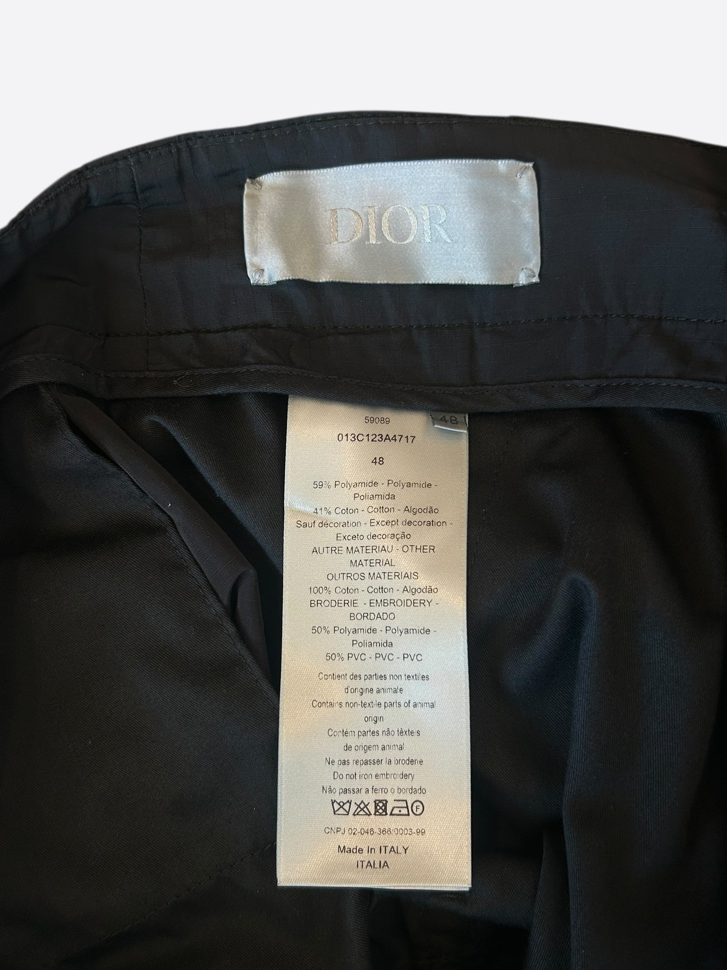 Dior Black Hybrid Cargo Pants