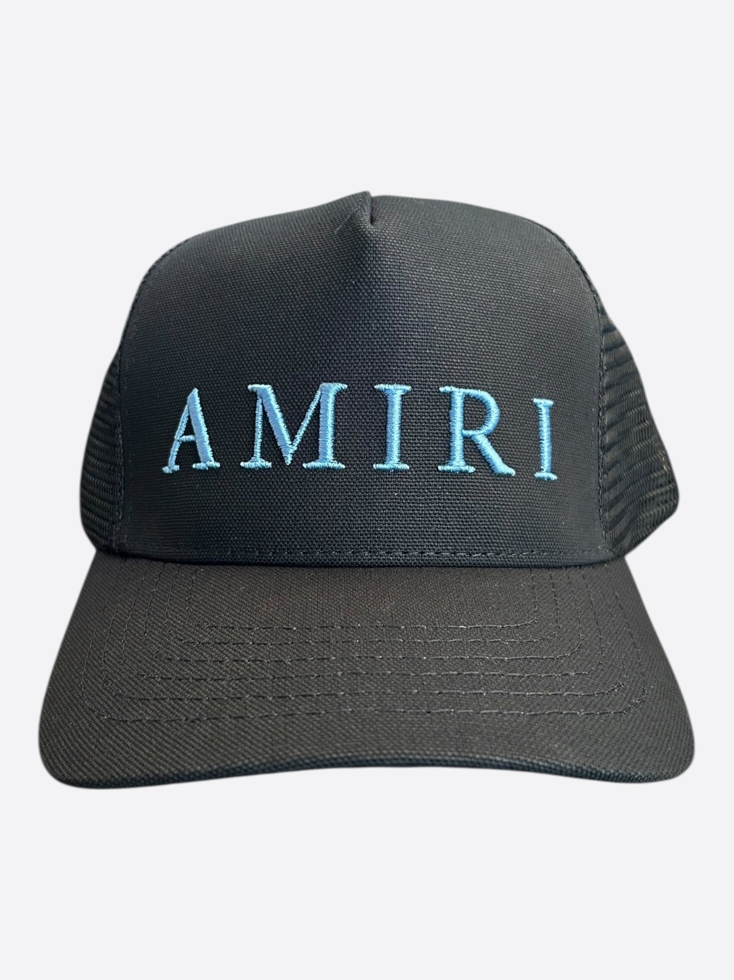 Amiri Black & Blue Logo Trucker Hat