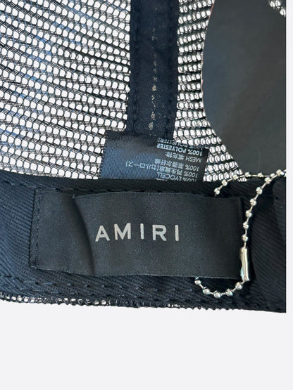 Amiri Black & Blue Logo Trucker Hat