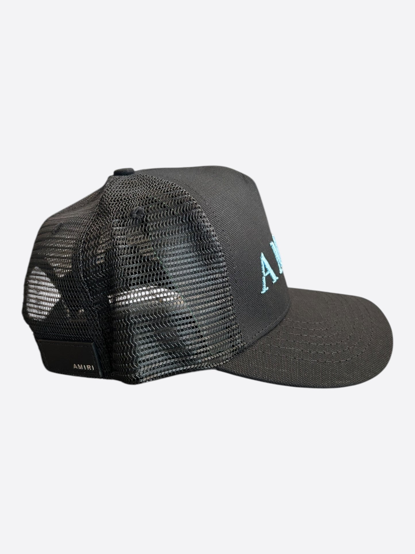 Amiri Black & Blue Logo Trucker Hat