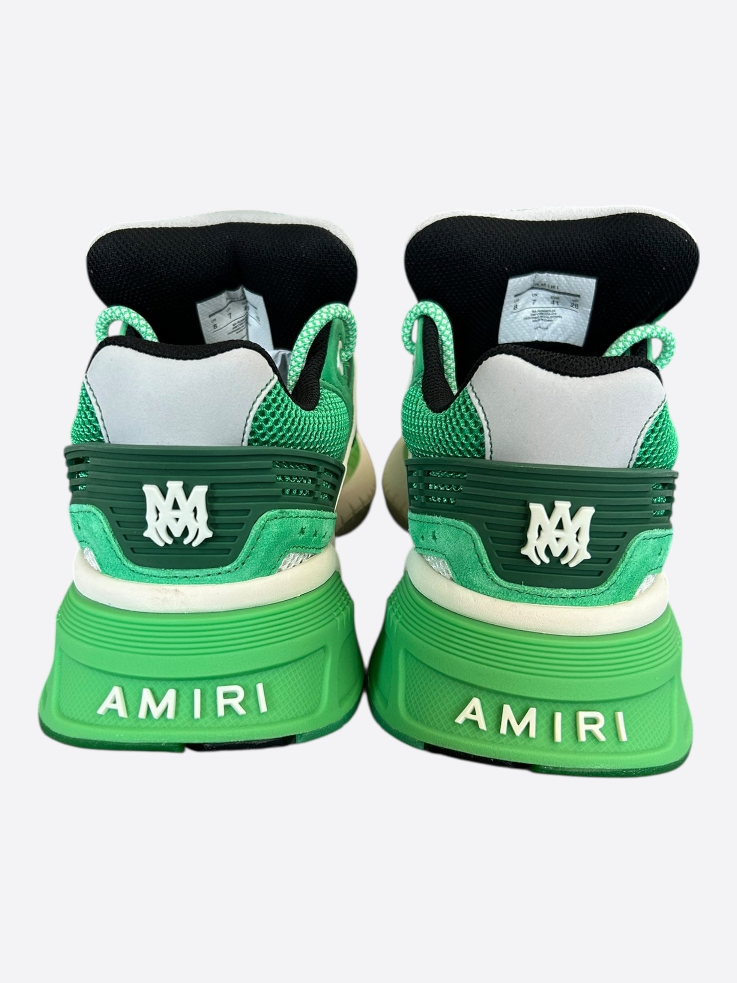 Amiri White & Green MA Logo Runners