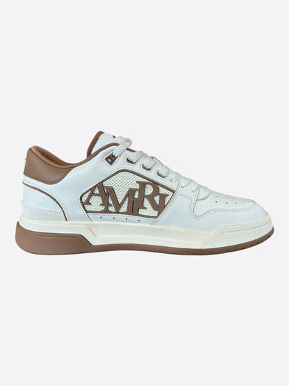 Amiri White & Brown Classic Logo Low Top Sneakers
