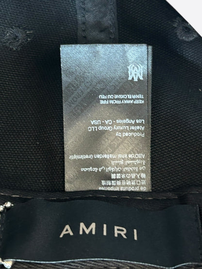 Amiri Black & Grey MA Logo Trucker Hat