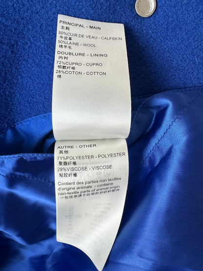 Louis Vuitton Blue & Grey Leather Varsity Jacket