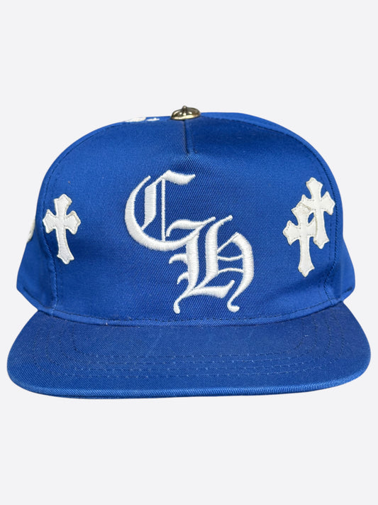 Chrome Hearts Blue & White Cross Patch Hat