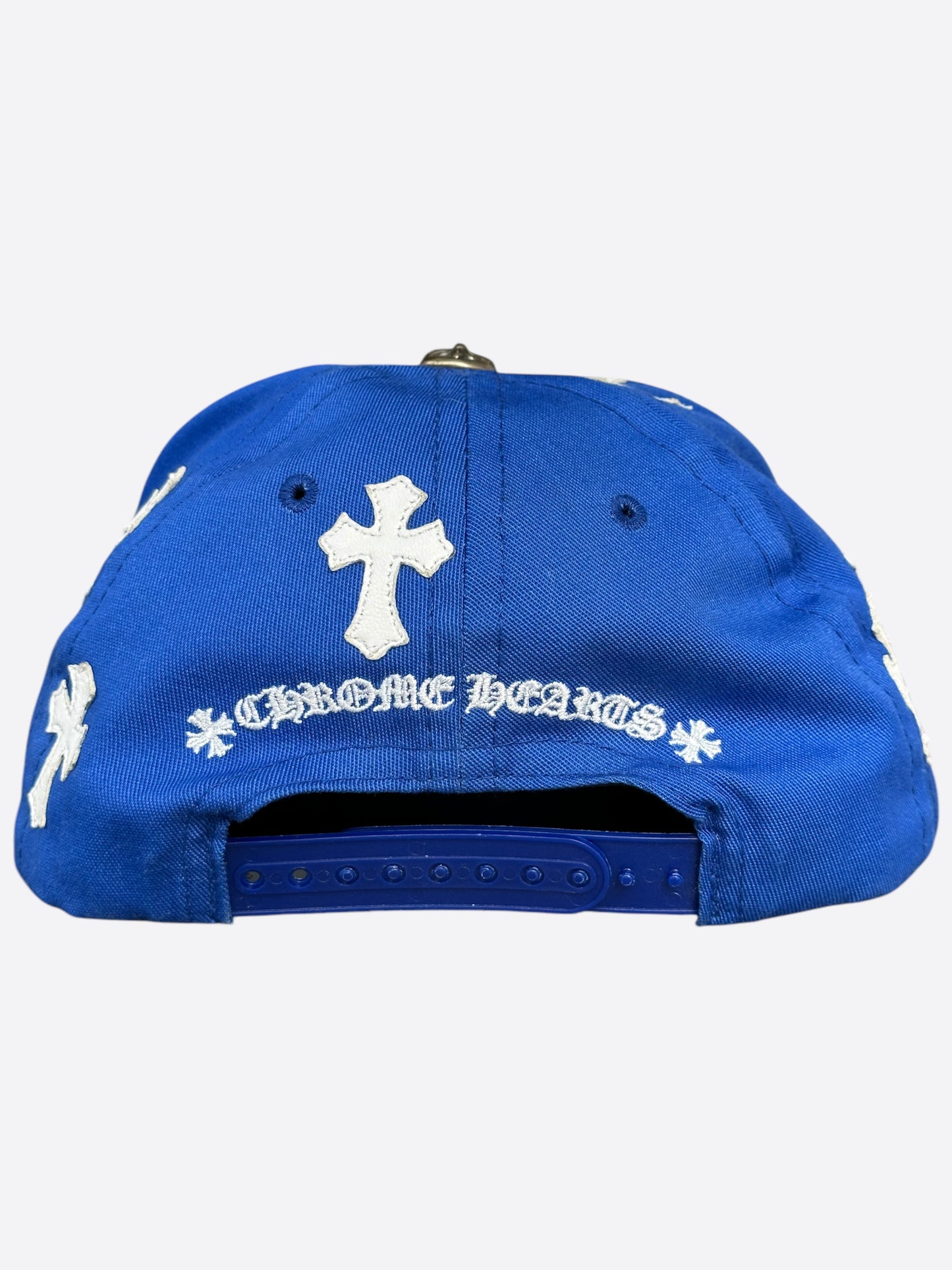 Chrome Hearts Blue & White Cross Patch Hat