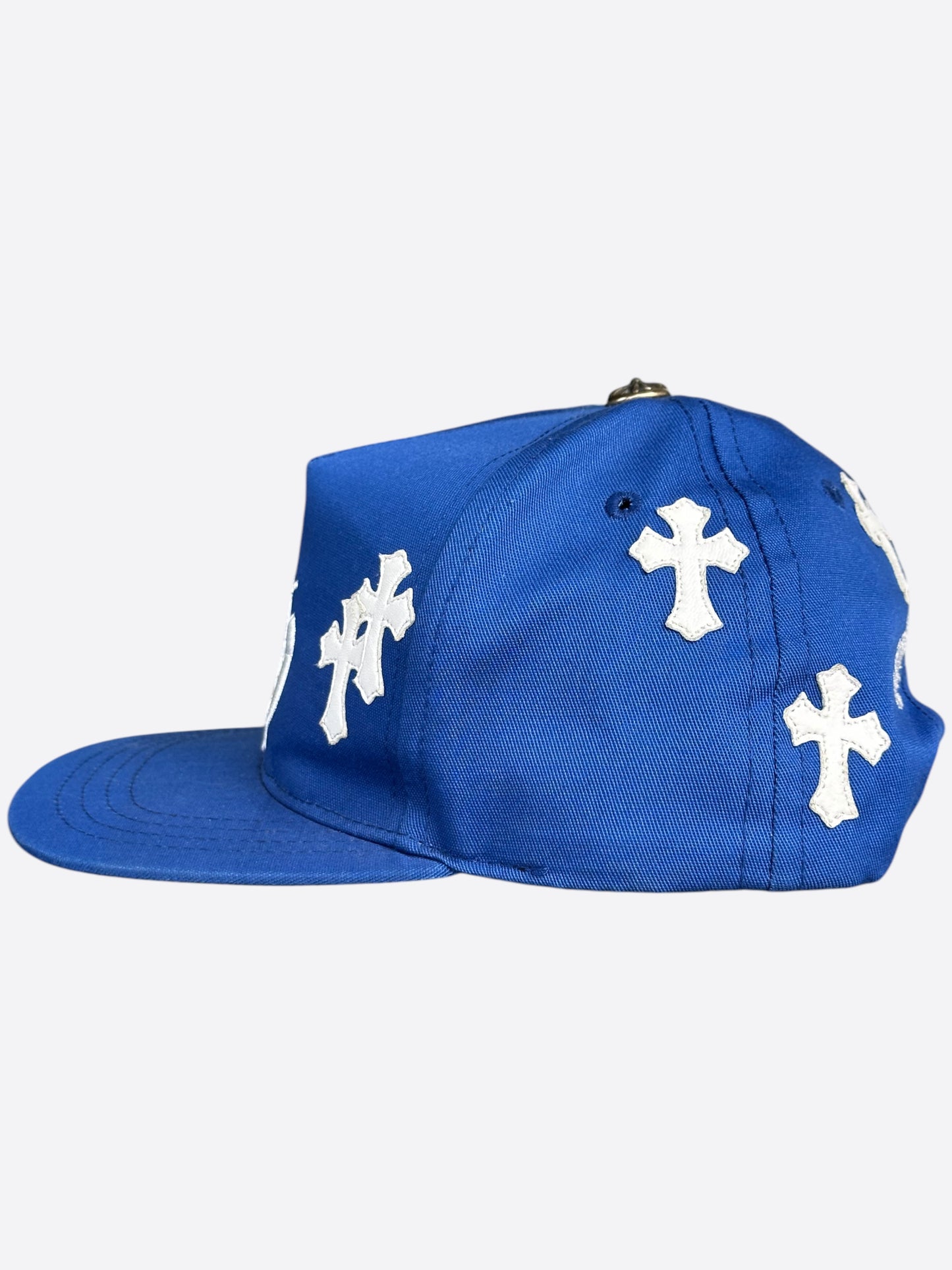 Chrome Hearts Blue & White Cross Patch Hat