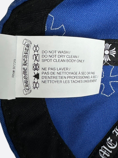 Chrome Hearts Blue & White Cross Patch Hat