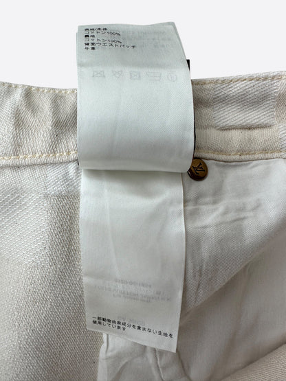 Louis Vuitton Beige Damoflage Straight Jeans